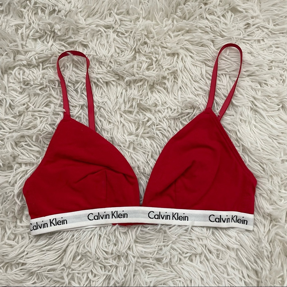 Red Calvin Klein Bralette